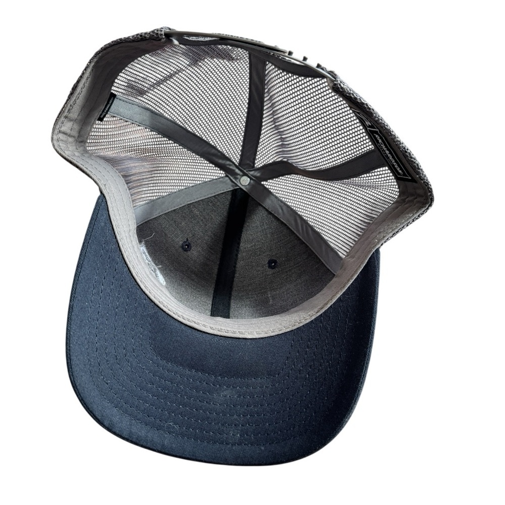 Richardson 112 Trucker Hat Mens Navy Blue Mesh Snapback Baseball Cap Logo - Picture 4 of 6